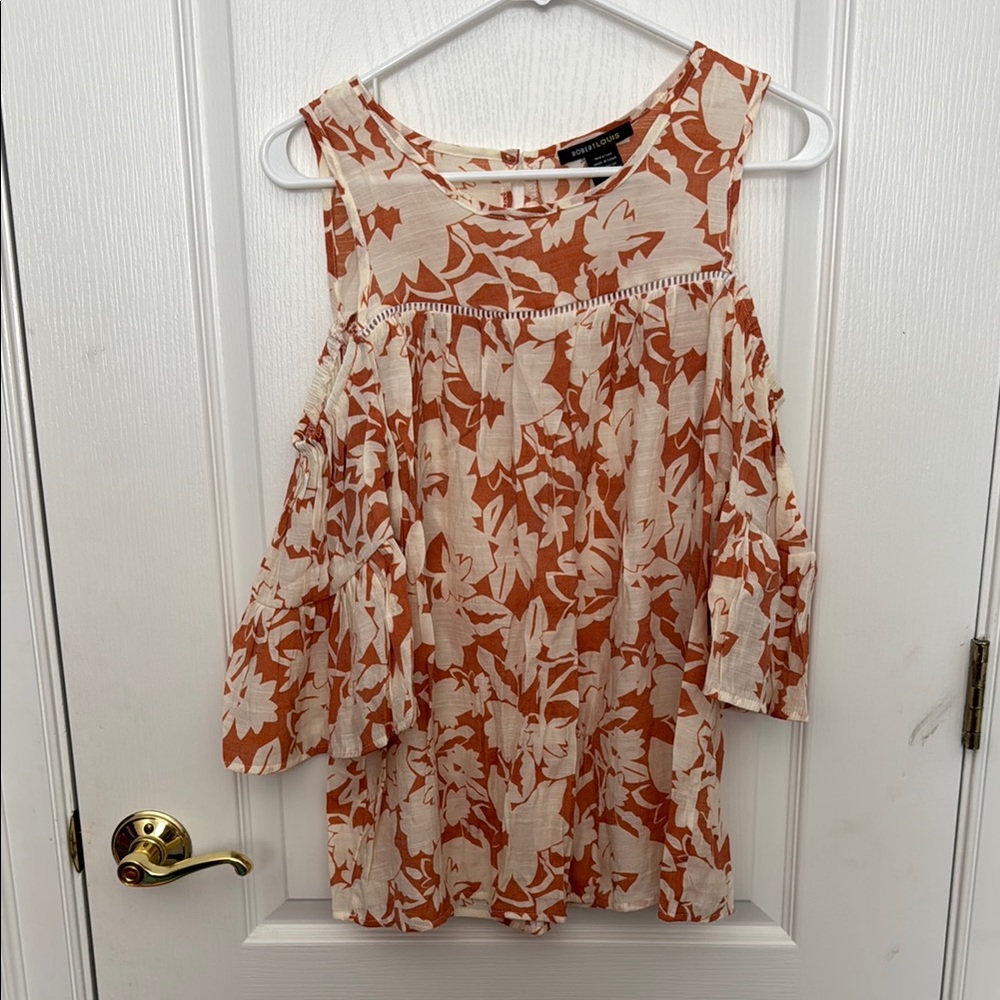 Floral Cold Shoulder Blouse